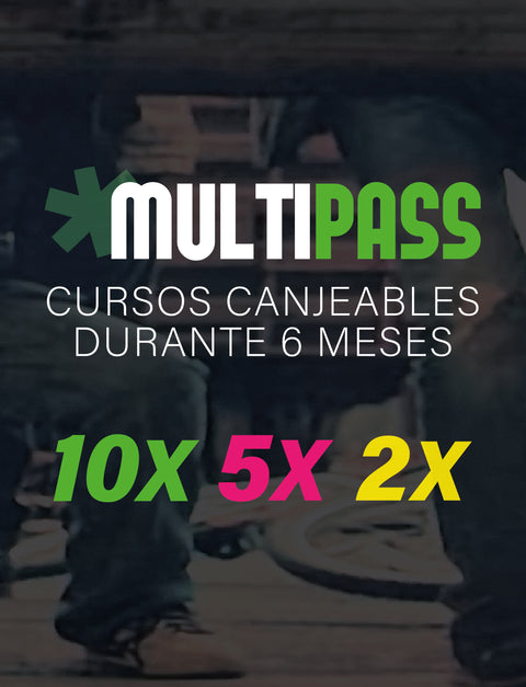 multipass cursos canjeables durante 6 meses