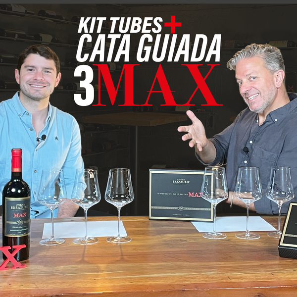 Curso Online Vino - Kit tubes + Cata guiada 3MAX - Ricardo Grellet y Tomás Muñoz - Colaboración Viña Errazuriz