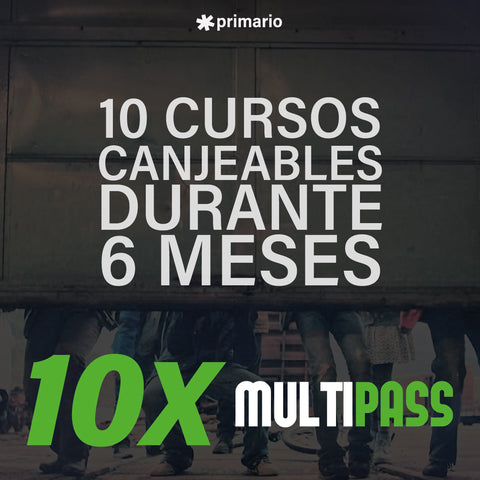 multipass cursos canjeables durante 6 meses