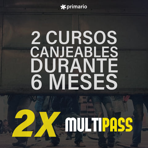 multipass cursos canjeables durante 6 meses